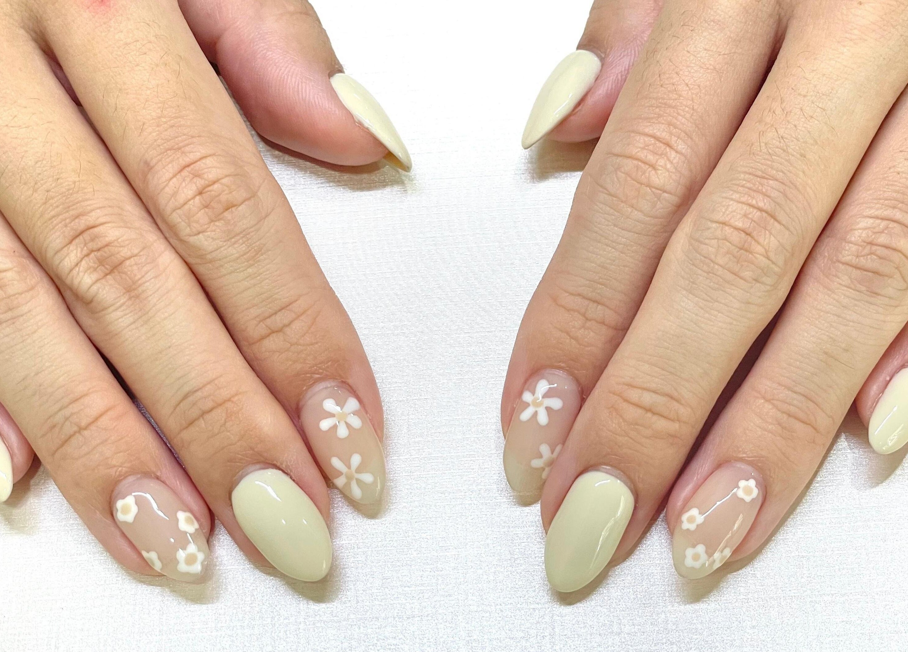 Beautiful floral nail art at Allurix Nail Salon, Singapore, Singapore, SG showcasing delicate designs.