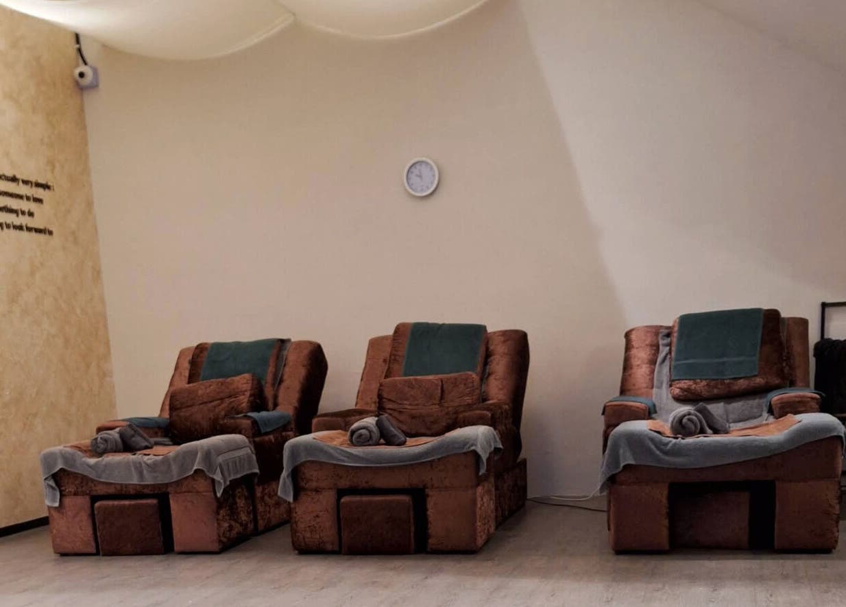 Cozy massage chairs at Green Massage, Genting Highlands, Pahang, MY, inviting relaxation and comfort.