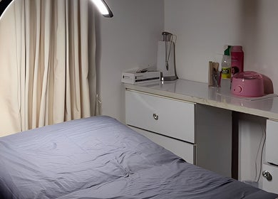Relaxing treatment room at ZABE BEAUTY AESTHETICS, Lagos, Lagos, NG, featuring a comfortable bed and elegant decor.