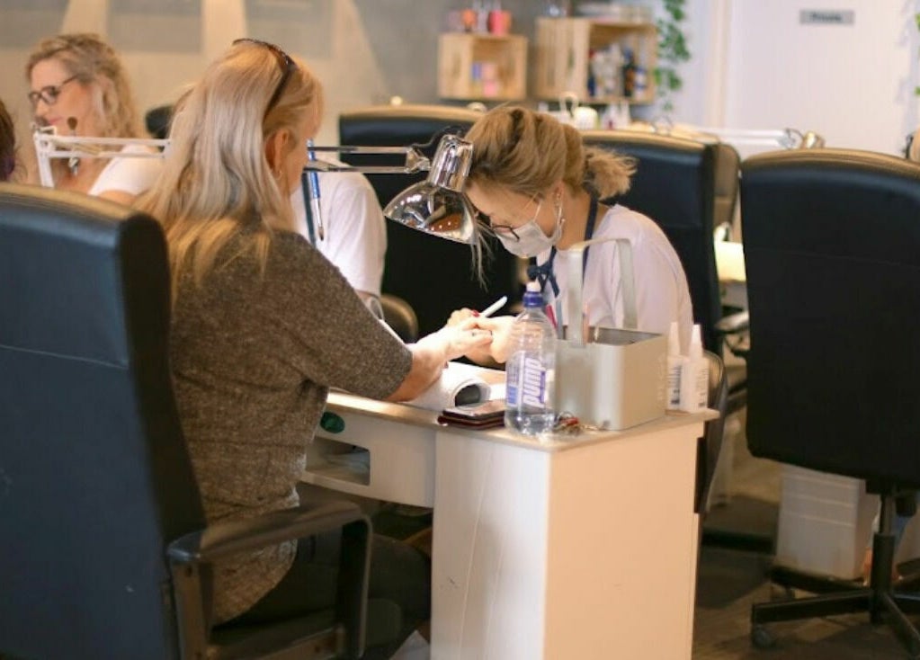 Customer getting a manicure at The Nail Bar Murray Bridge, Murray Bridge, South Australia, AU.