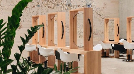 Modern styling stations at Edwards And Co Concept Teneriffe in Teneriffe, Queensland, AU, featuring sleek design.