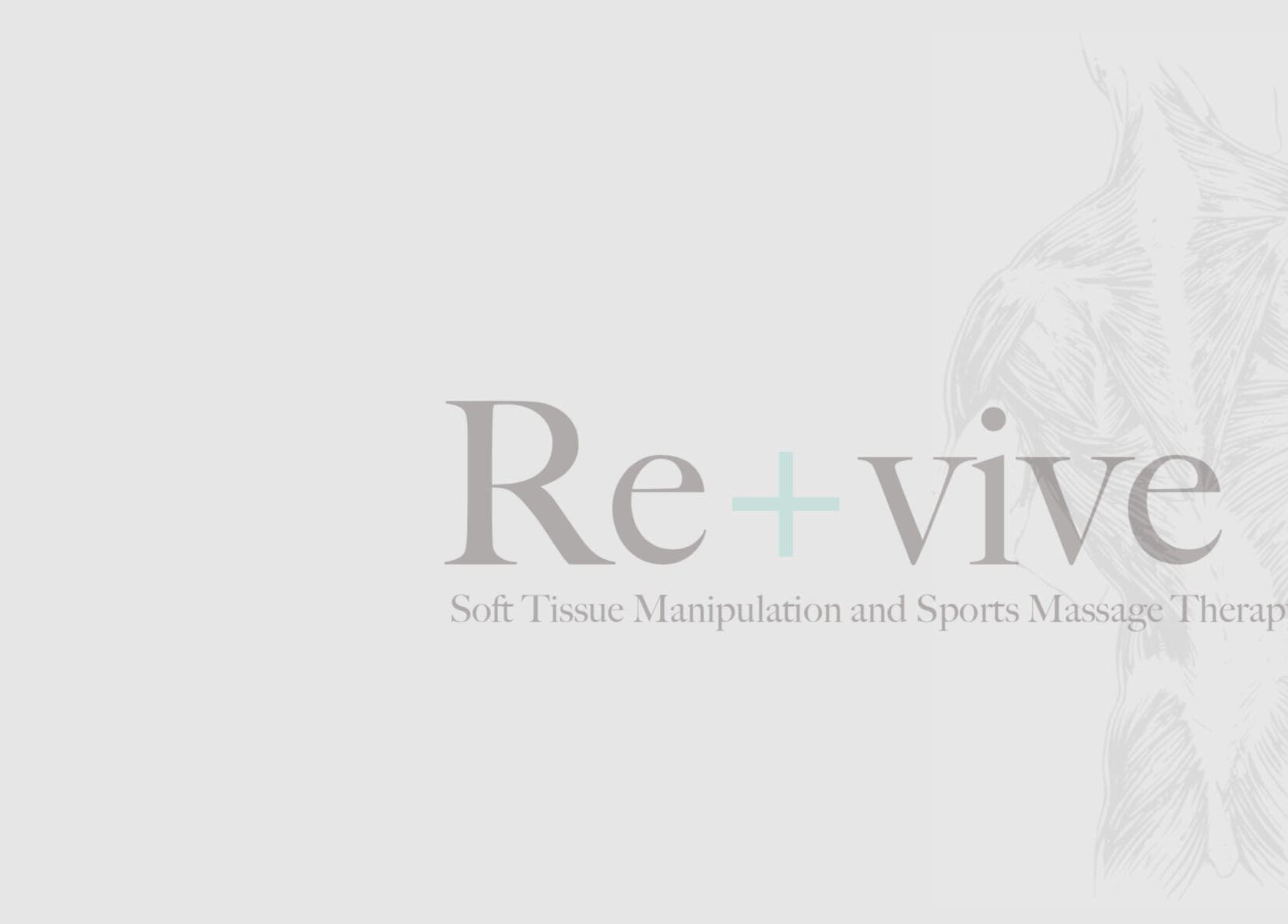 Re+vive South Canterbury logo with anatomical art, located in Timaru, Canterbury, NZ, offering massage therapy.