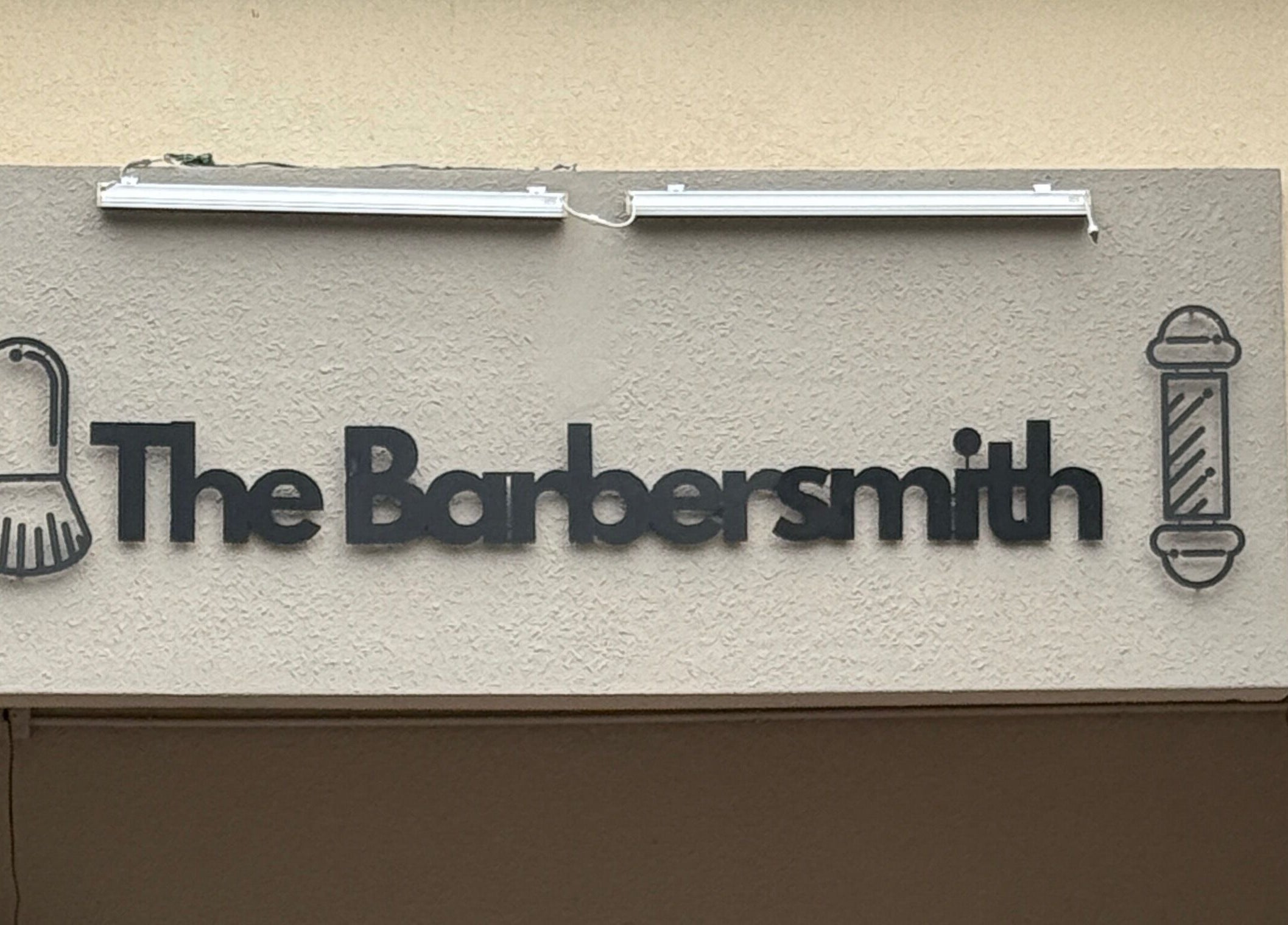 The Barbersmith Damansara signage at Petaling Jaya, Selangor, MY. Classic design with barber elements.