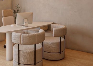 Elegant consultation room at Live Simply Organic Wellness Spa, Kingston, St. Andrew Parish, JM.