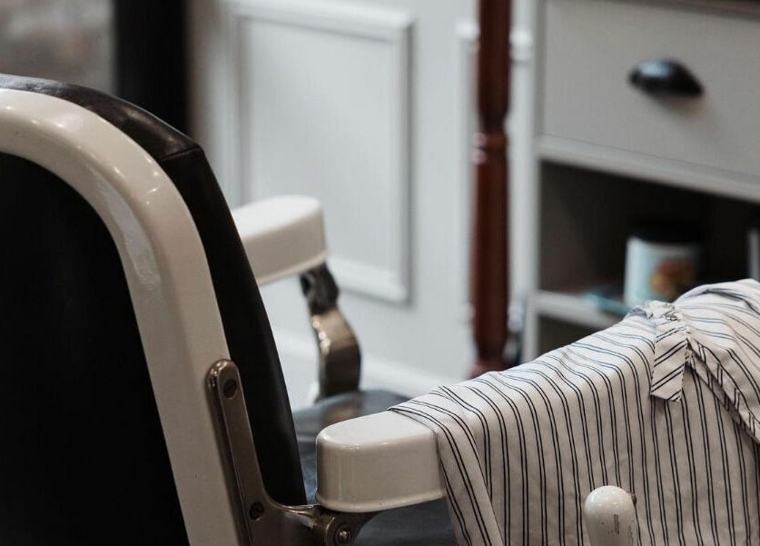 Classic barber chair at Brookvale - Benicky and Sons, Brookvale, New South Wales, AU.