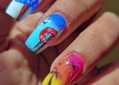 Colorful nail art at The Beauty Room by Fresita - Bartletts Tenantry Sargent's Village, Bridgetown, Christ Church, BB.