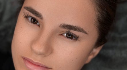 Woman with flawless skin at Beyond by Jeana Chaparo, Worcester, England, GB.