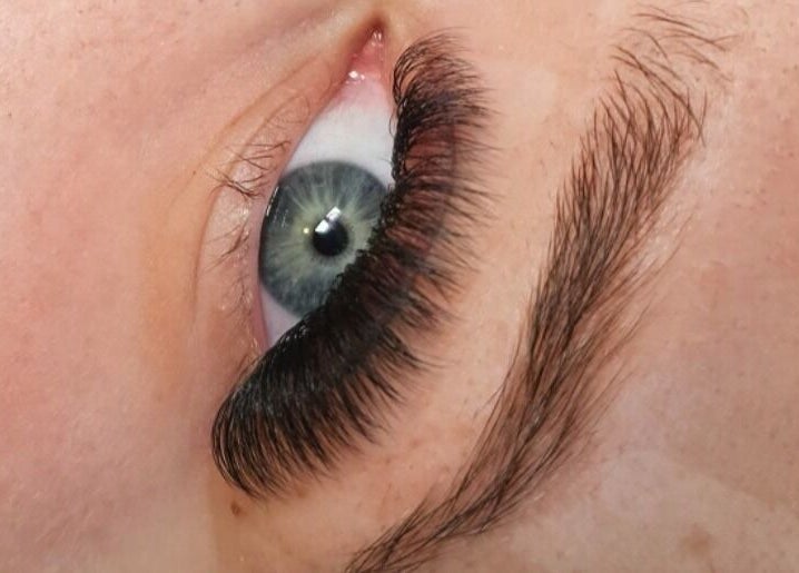Close-up of voluminous eyelash extensions at Beauty with Tara, Douglas, Queensland, AU.