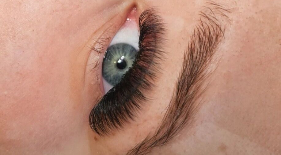 Close-up of voluminous eyelash extensions at Beauty with Tara, Douglas, Queensland, AU.