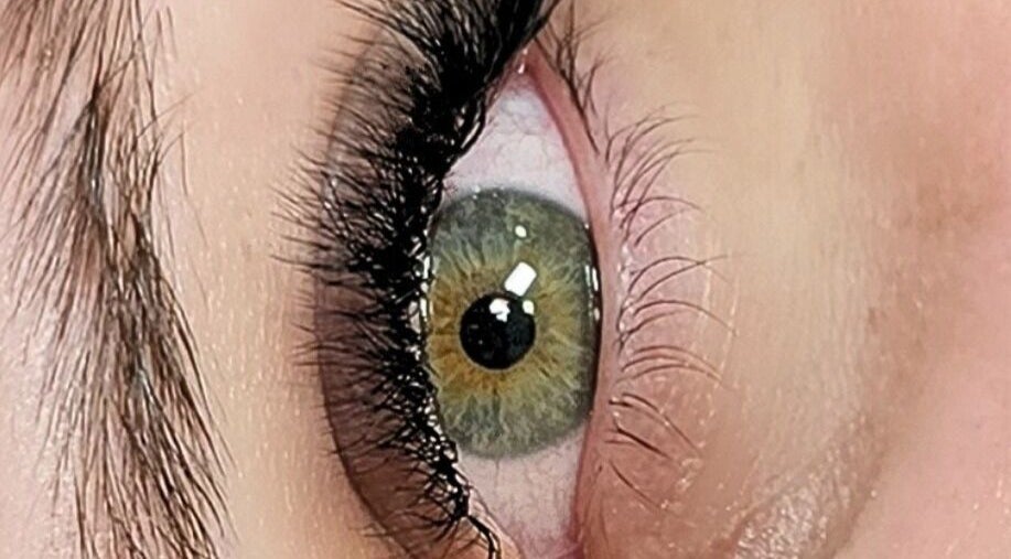 Close-up of beautifully accentuated eyelashes at Beauty with Tara, Douglas, Queensland, AU.