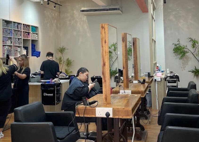 Elements Hair Salon interior with modern setup in Cheras, Selangor, MY.