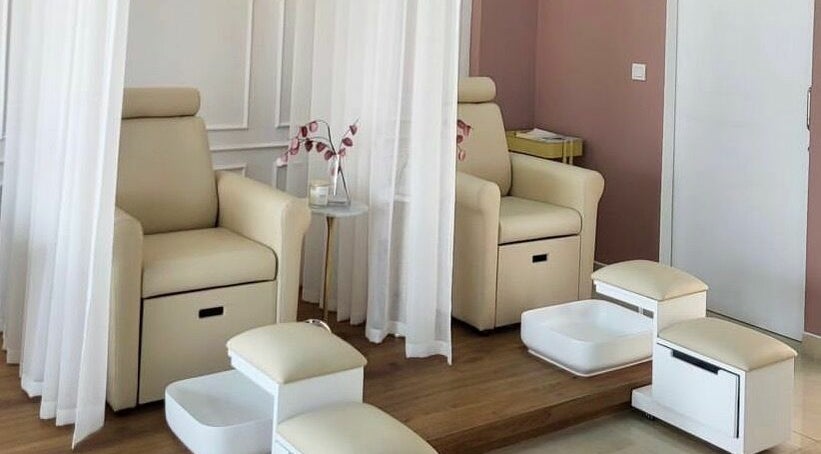 Luxurious pedicure stations at The Retreat in Dubai, Dubai, AE designed for ultimate relaxation and comfort.