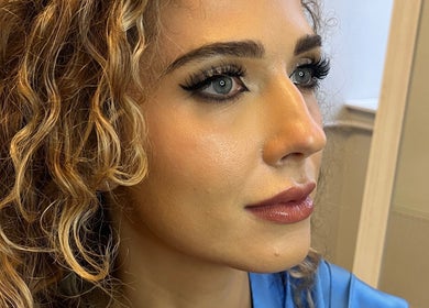 Close-up of elegant makeup by Makeup by Chloe in Monkton Heathfield, England, GB, showcasing flawless complexion.