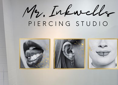 Artistic piercing display at Mr.Inkwells Piercing Studio MV in Mission Viejo, California, US.