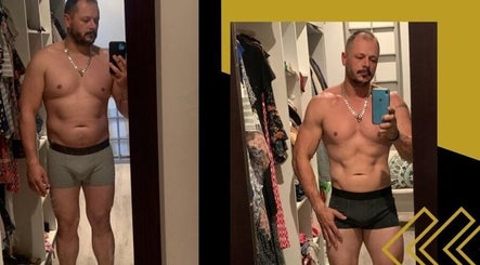 Before and after transformation at Tric, showcasing fitness journey, Cape Town, Western Cape, ZA.