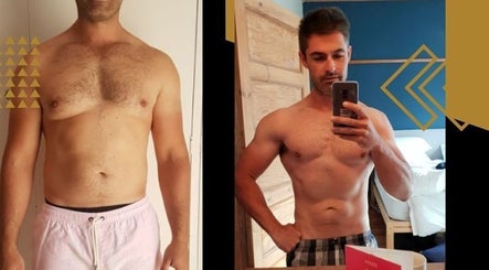 Before and after fitness transformation at Tric, Cape Town, Western Cape, ZA.