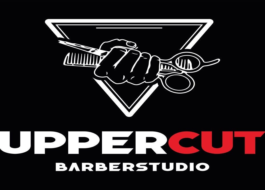 Лого на Barber Studio Uppercut, Пловдив, Пловдив, BG с ръка и ножица.