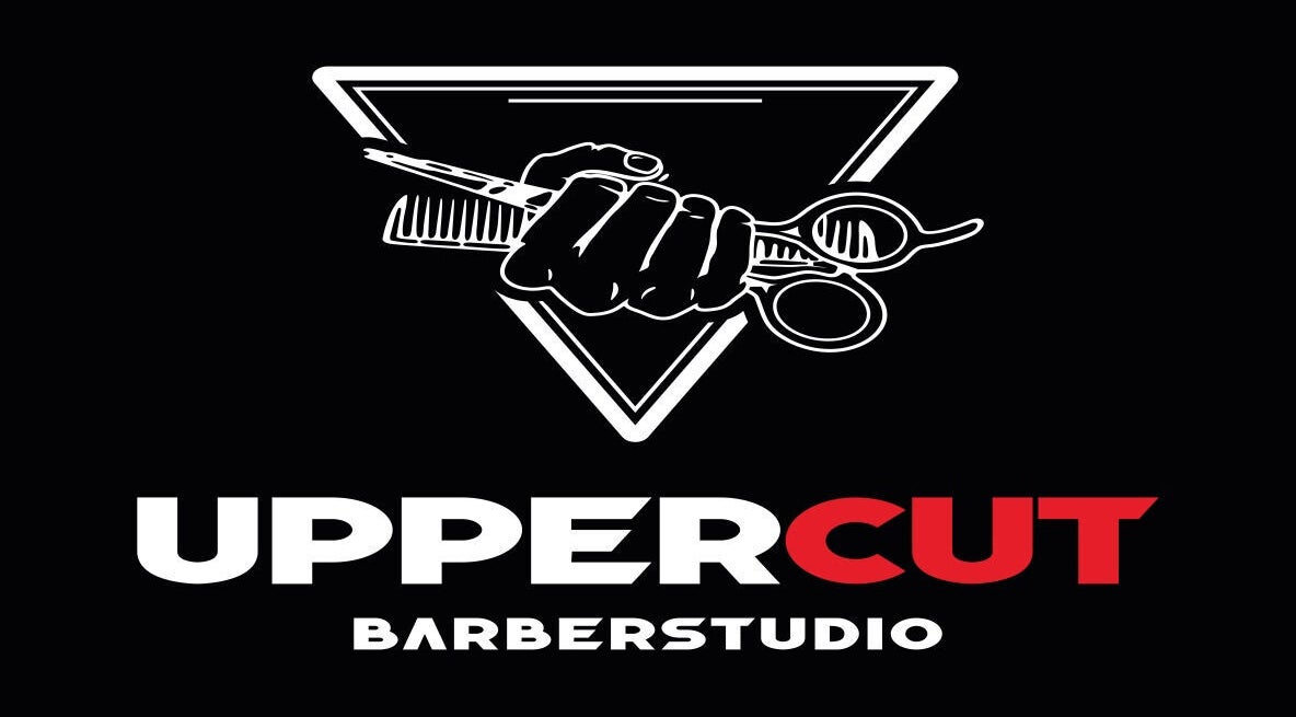 Лого на Barber Studio Uppercut, Пловдив, Пловдив, BG с ръка и ножица.