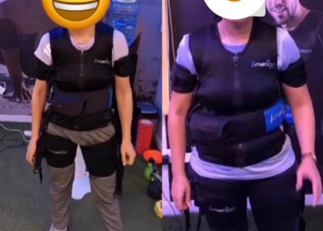 Client in Ems training gear at Elite Fitness Ems Sheraton Branch, محافظة القاهرة‬, محافظة القاهرة‬, EG.