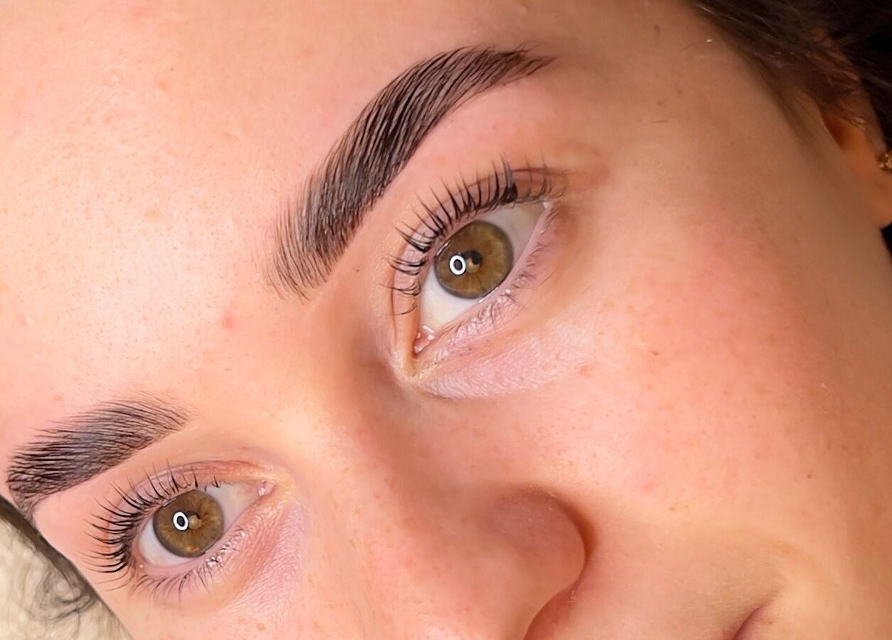 Close-up of perfectly shaped eyebrows at The Lash Place - Trowbridge, Trowbridge, England, GB.