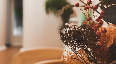 Beautiful dried floral arrangement at Soul Beauté, adding elegance to the venue in Singapore, Singapore, SG.