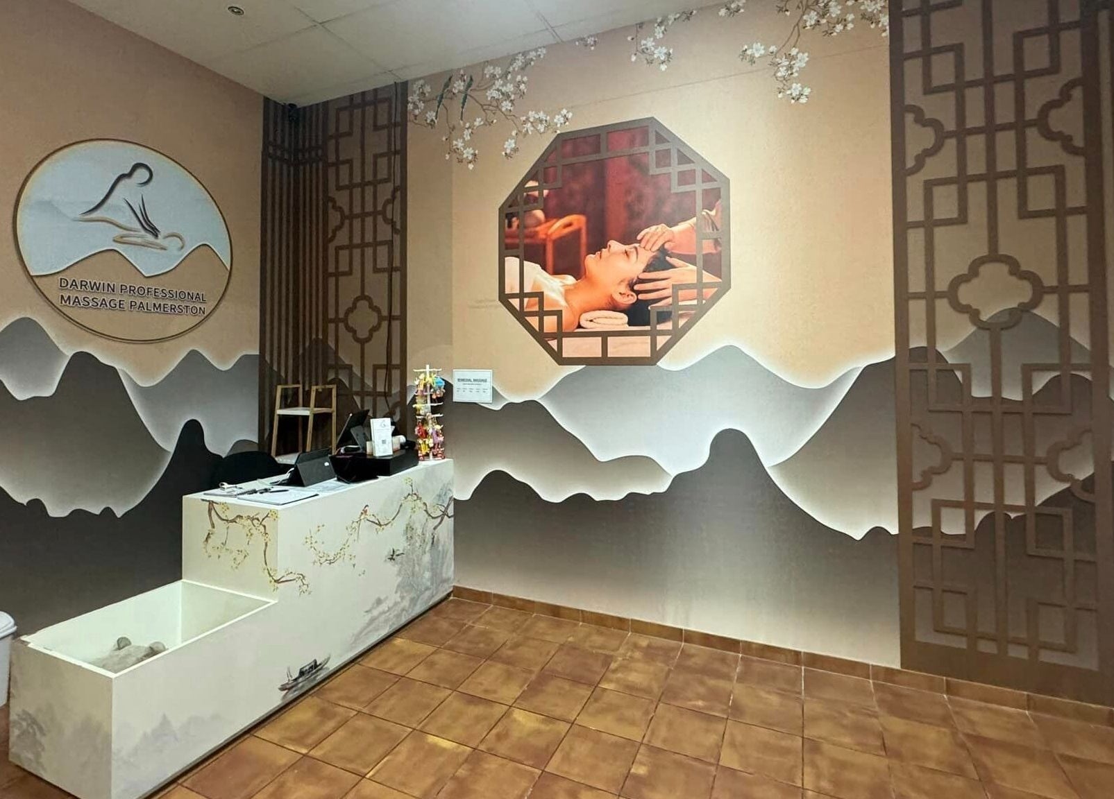 Interior of Darwin Professional Massage Palmerston, featuring serene decor in Palmerston City, Northern Territory, AU.
