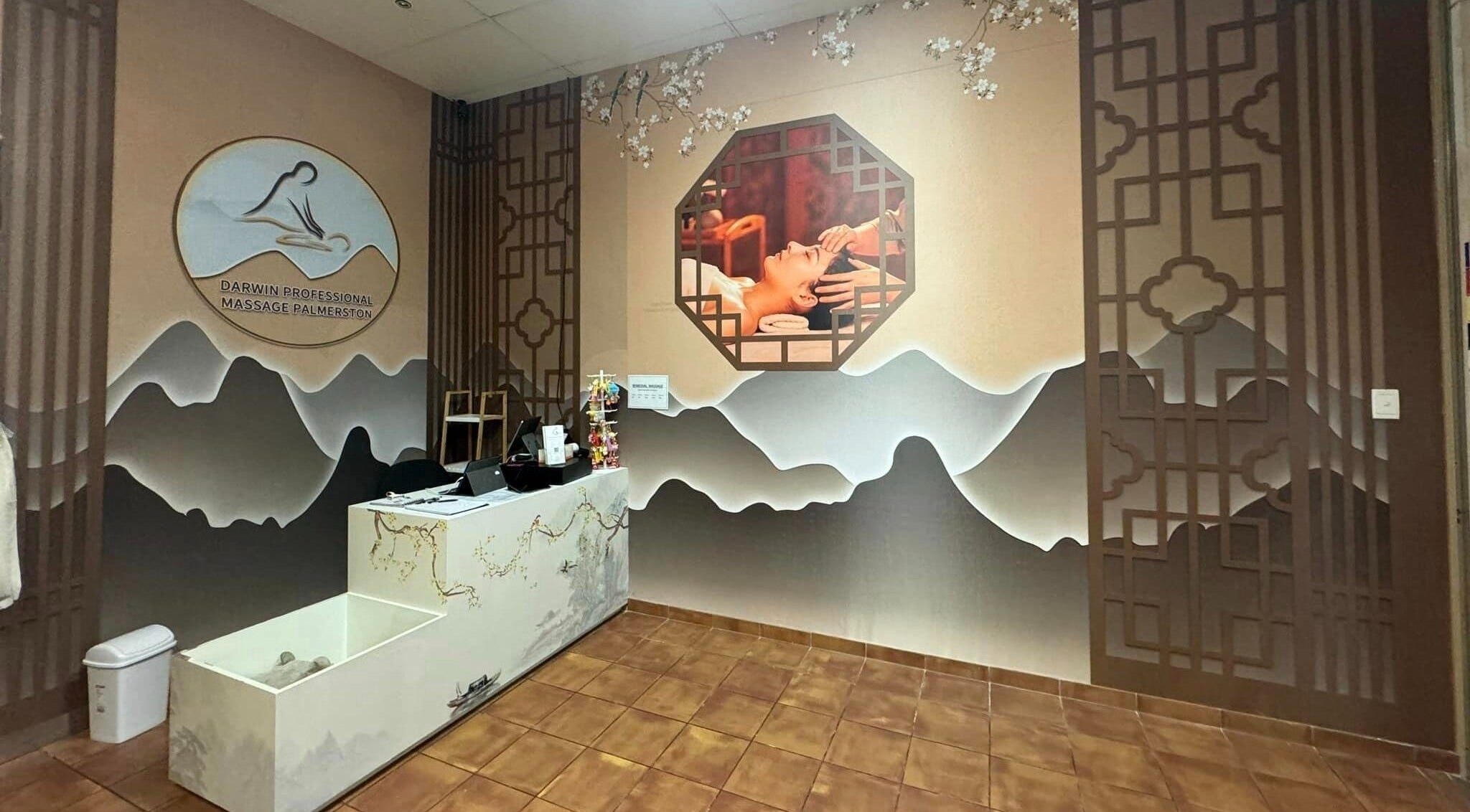 Interior of Darwin Professional Massage Palmerston, featuring serene decor in Palmerston City, Northern Territory, AU.
