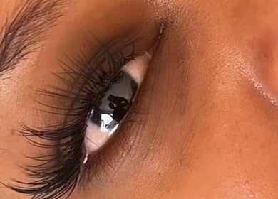 Close-up of elegant lashes styled at Lashed By Minsi, Ladysmith, Kwazulu-natal, ZA.