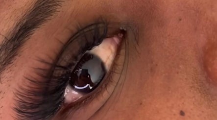 Close-up of an eye with lush lashes at Lashed By Minsi, Ladysmith, Kwazulu-natal, ZA.