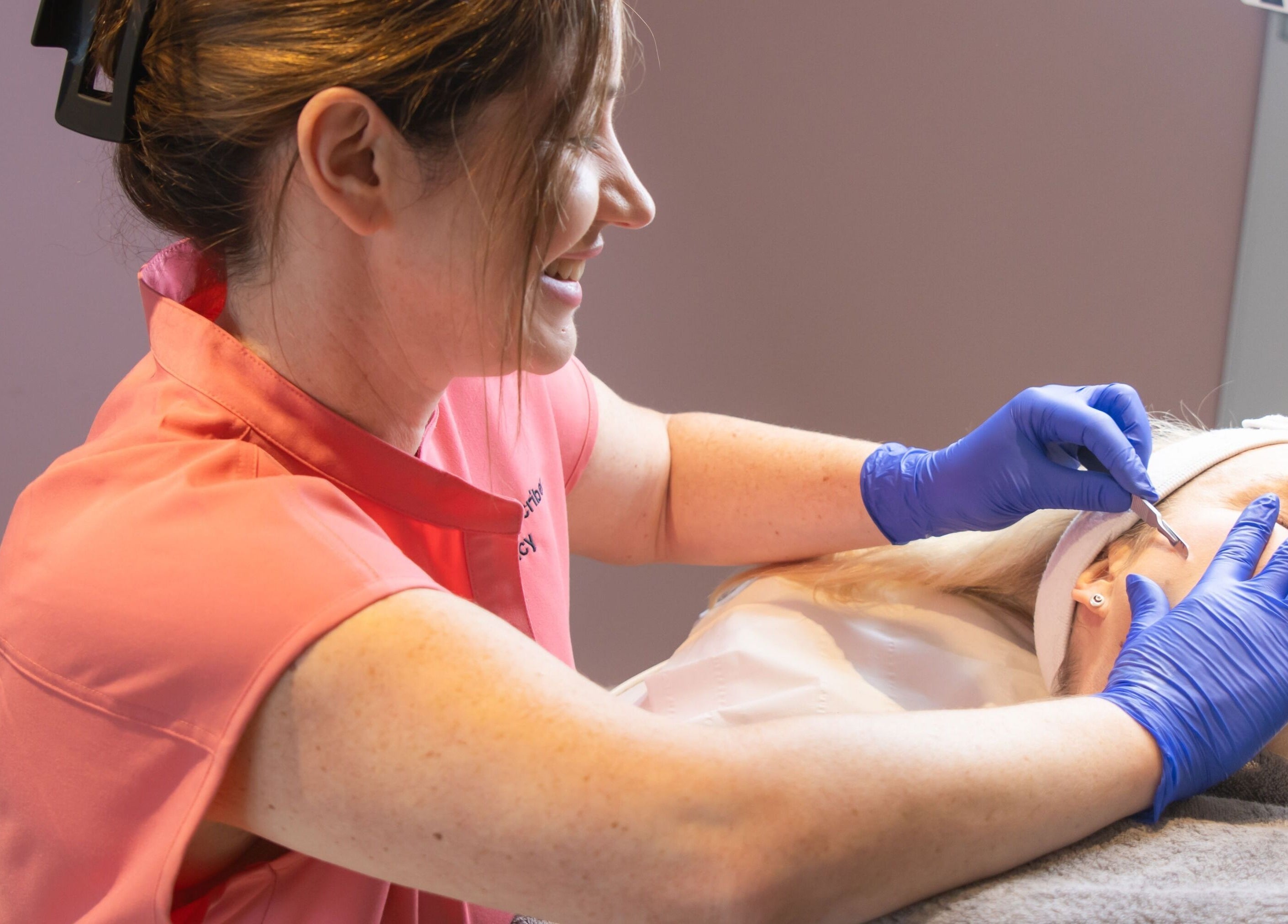 Professional facial treatment at Glow Aesthetics in Stretcholt, England, GB, enhancing skin radiance.