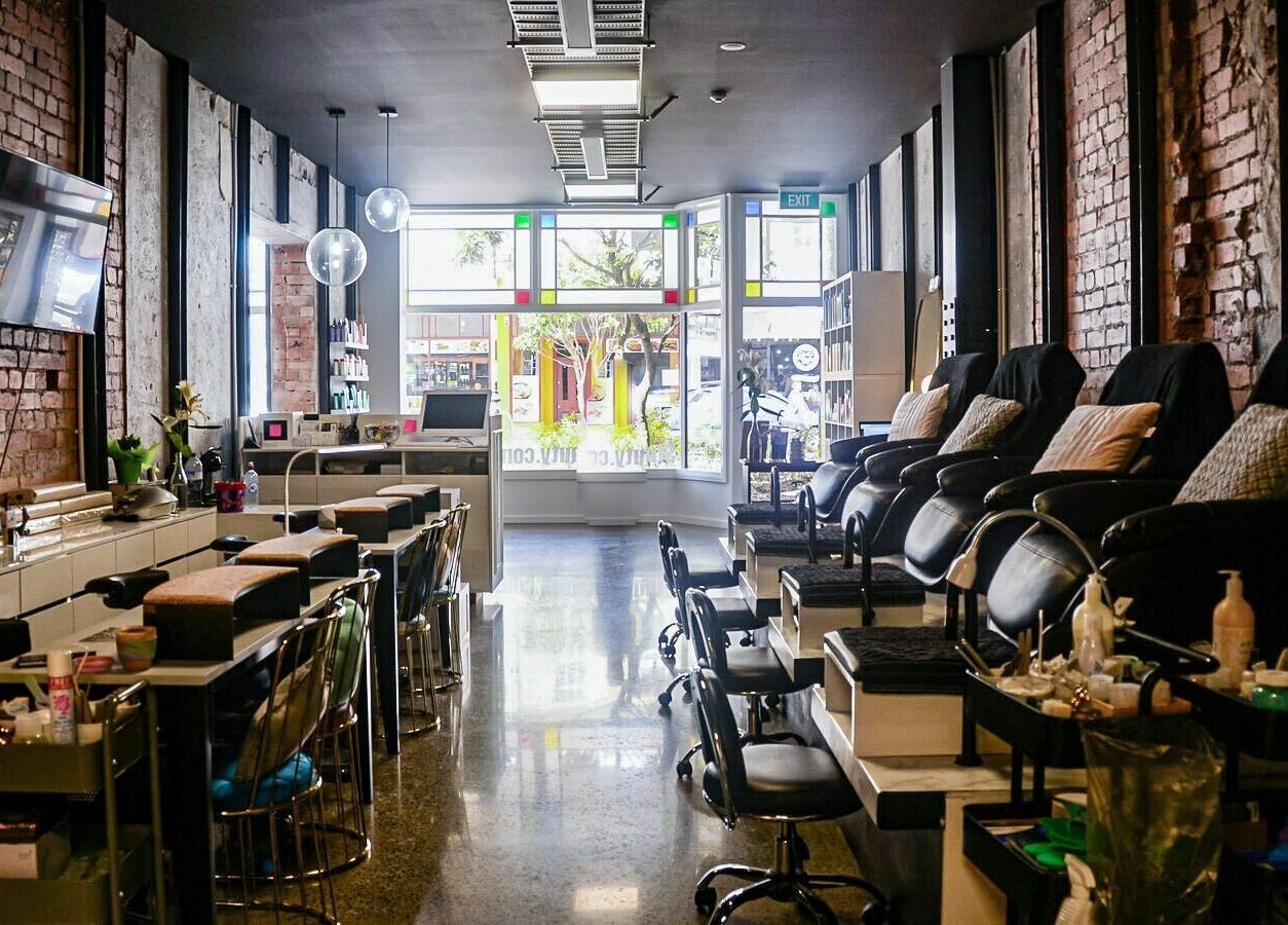 Stylish interior of Studio V at Lower Hutt, Wellington, NZ, showcasing luxe beauty treatment spaces.