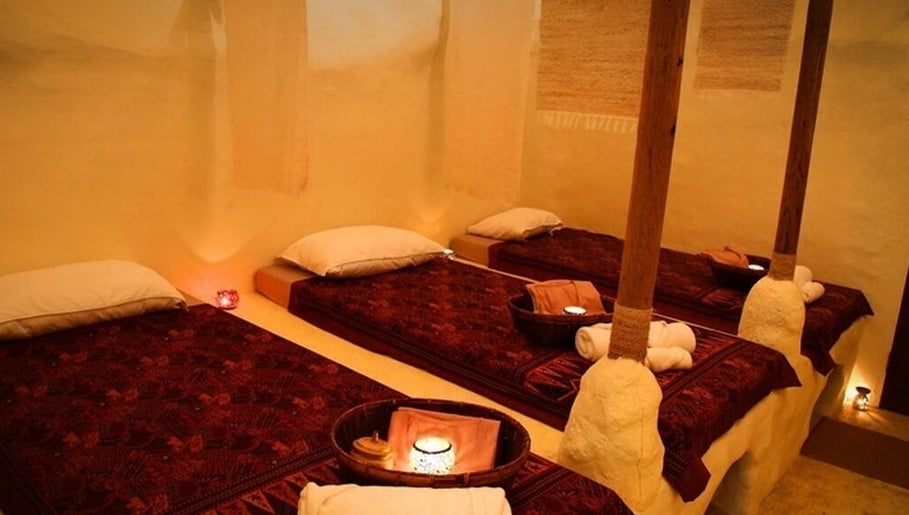 Relaxing massage beds at Srimantra Spa, Chang Wat Chiang Mai, Chang Wat Chiang Mai, TH, offering tranquil ambiance.