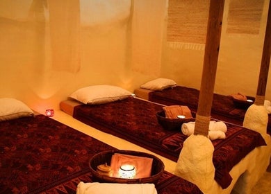 Relaxing massage beds at Srimantra Spa, Chang Wat Chiang Mai, Chang Wat Chiang Mai, TH, offering tranquil ambiance.