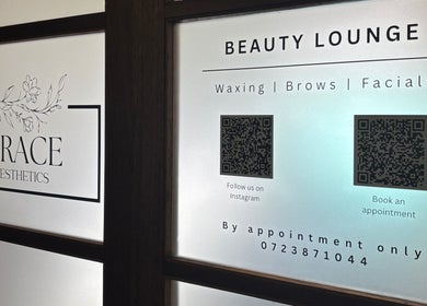 Entrance to Grace Aesthetics in Cape Town, Western Cape, ZA offering waxing, brows, and facials.