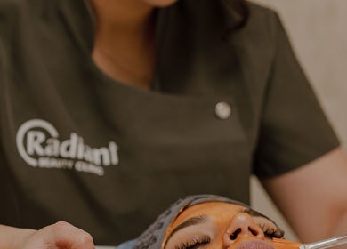Facial treatment at Radiant Beauty Clinic, Dublin 7, IE, showcasing rejuvenating skincare service.