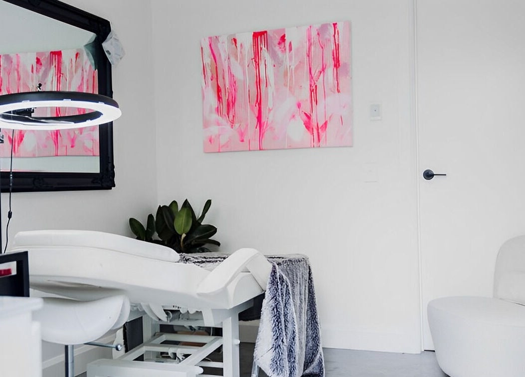 Modern beauty room at Brows & Waxing by Hannah-lee in Herne Hill, Victoria, AU with chic decor and comfy seating.