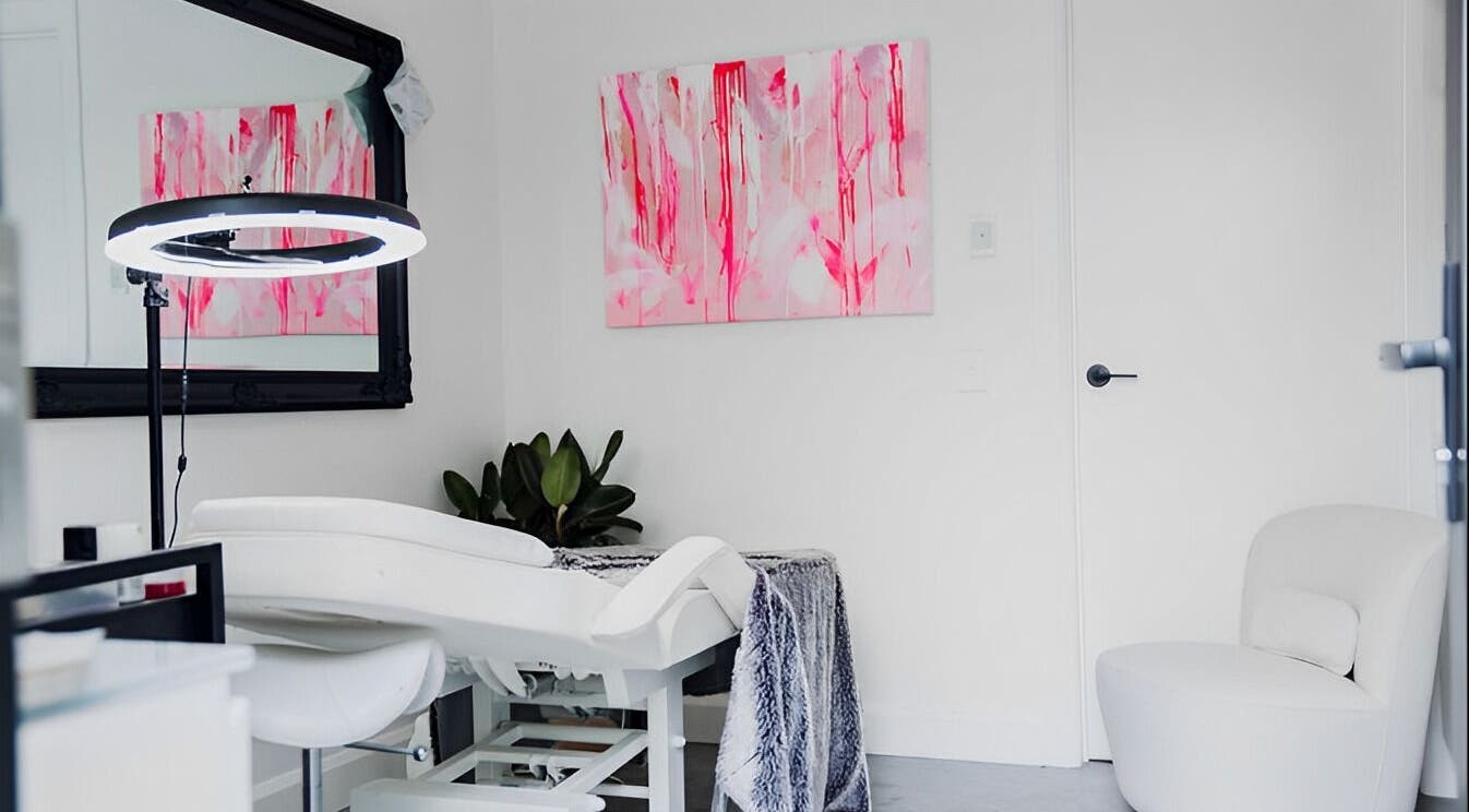 Modern beauty room at Brows & Waxing by Hannah-lee in Herne Hill, Victoria, AU with chic decor and comfy seating.