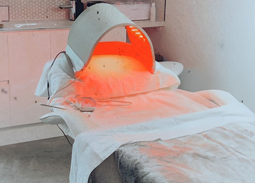 LED light therapy bed at Brows & Waxing by Hannah-lee, Herne Hill, Victoria, AU, enhancing skin rejuvenation.