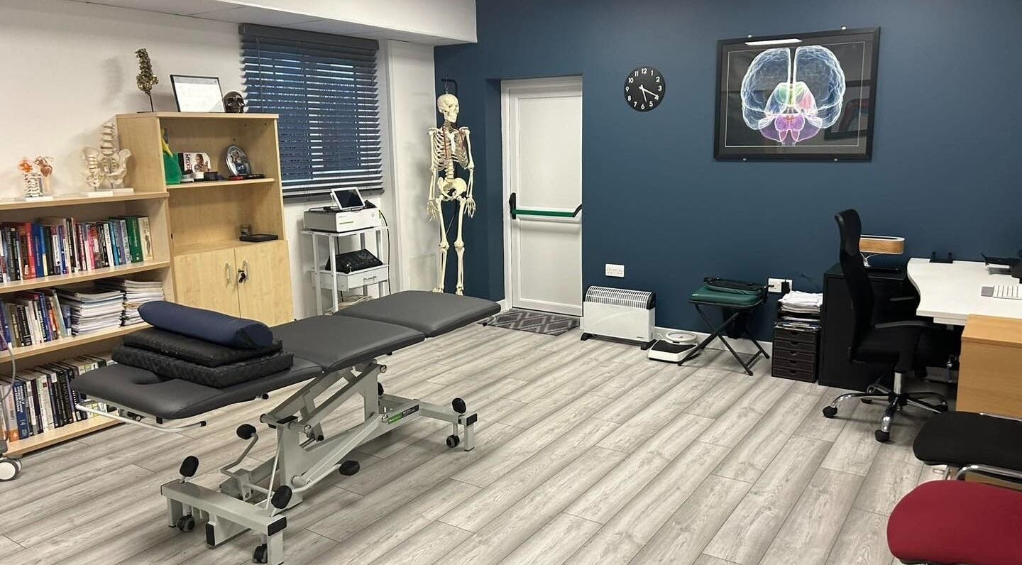 Spacious therapy room at Active Therapy (Dumfries), Lockerbie, United Kingdom, GB, with modern decor and equipment.