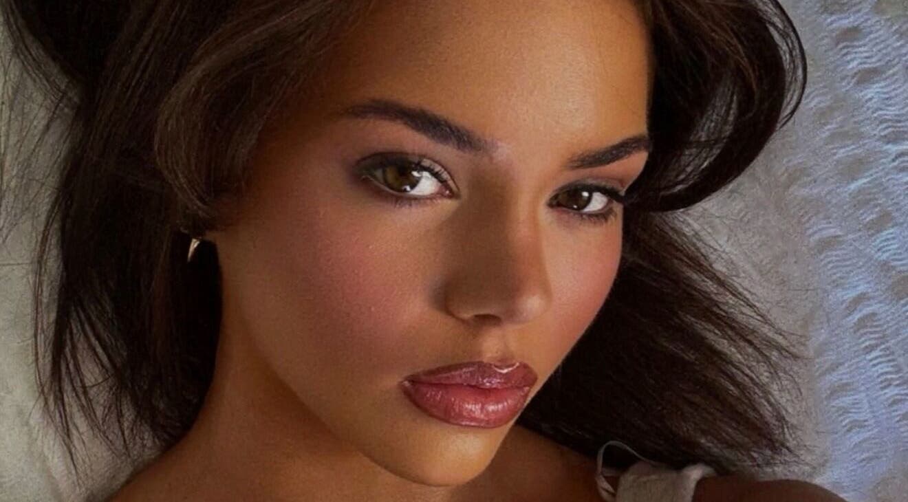 Close-up of makeup at Aesthetics by Danielle, Glasgow, Scotland, GB, showcasing radiant skin and bold lips.