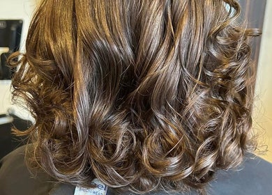 Beautiful curled hairstyle at D2 Hair Skin and Beauty, Worlingham, England, GB.