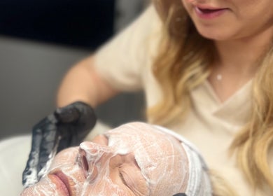Facial treatment at D2 Hair Skin and Beauty in Worlingham, England, GB showcasing expert skincare service.