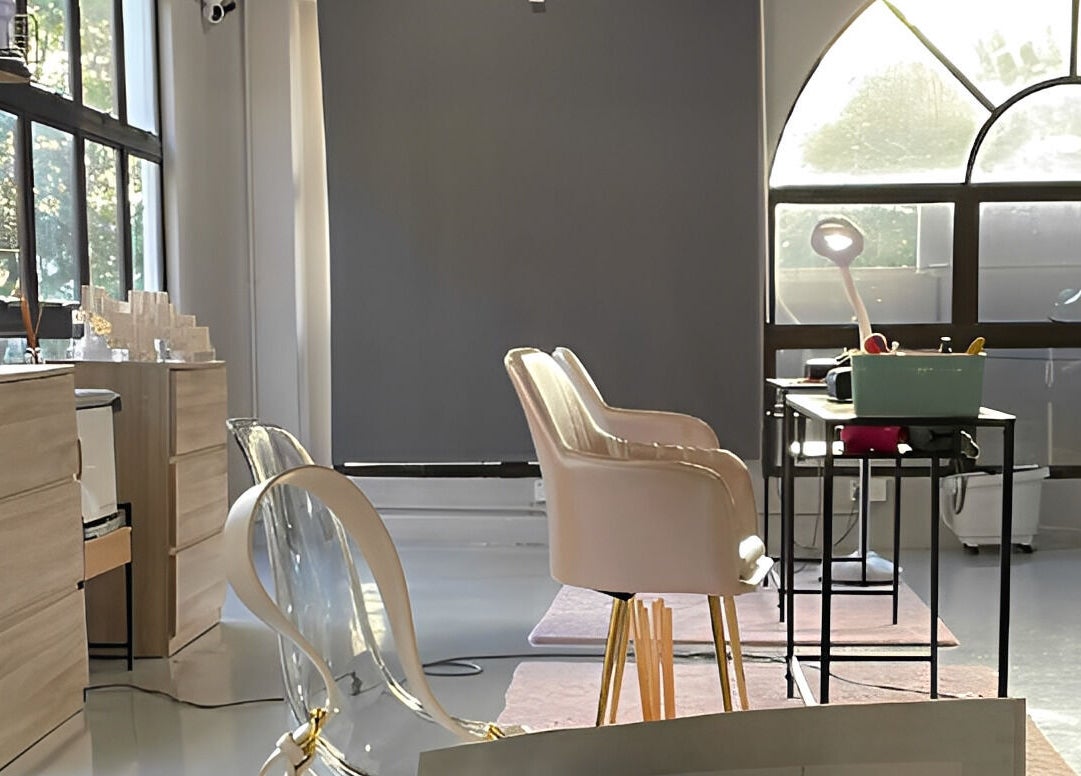 Elegant interior of Lash Out Loud (Nilai) beauty salon in Nilai, Negeri Sembilan, MY, highlighting chic chairs and decor.