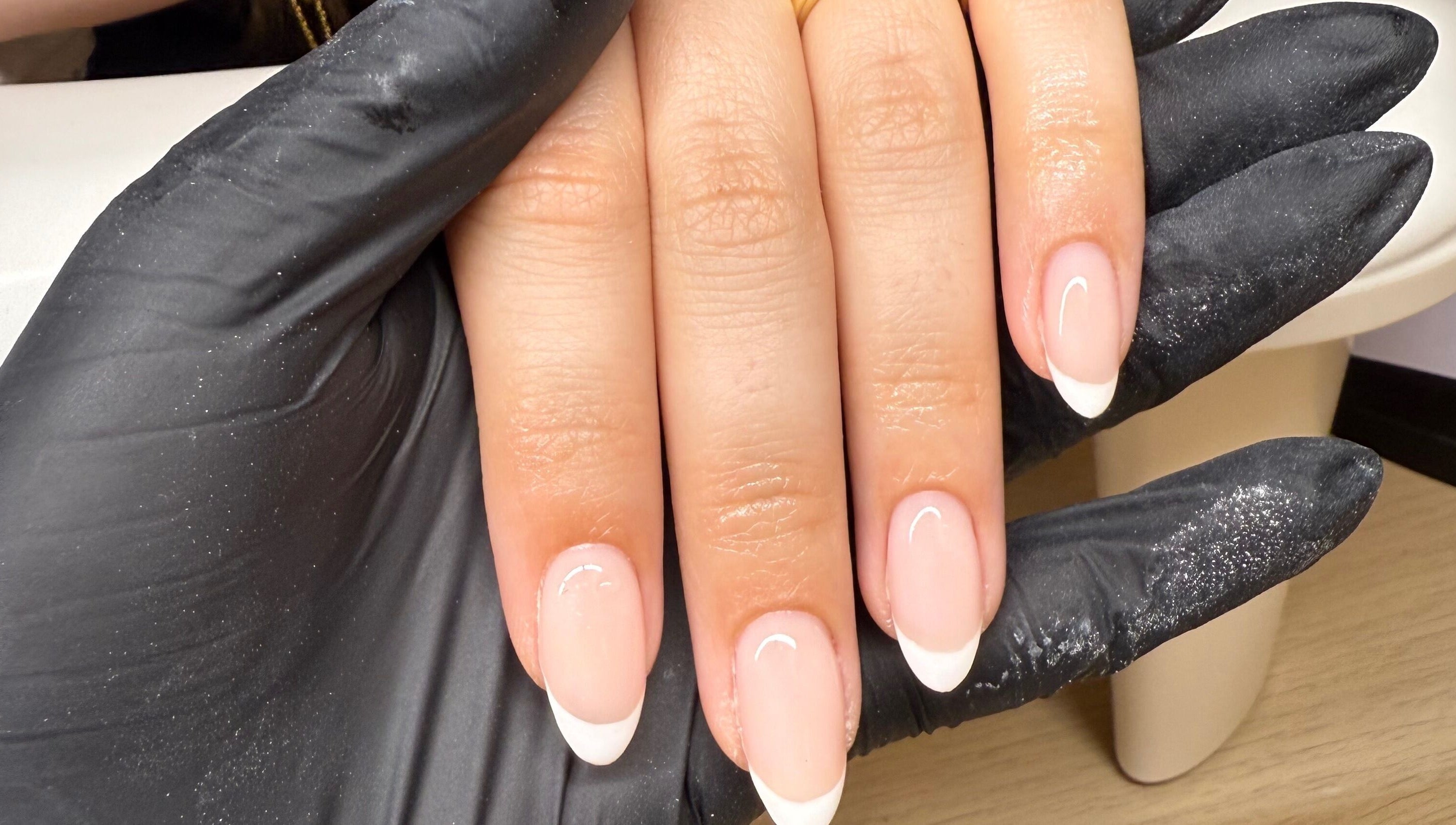 Elegant French manicure at Bonnie Beauty in Betley, England, GB showcasing precision and style.