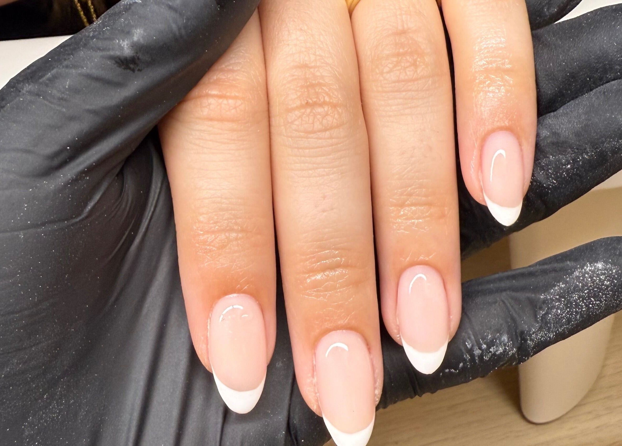 Elegant French manicure at Bonnie Beauty in Betley, England, GB showcasing precision and style.