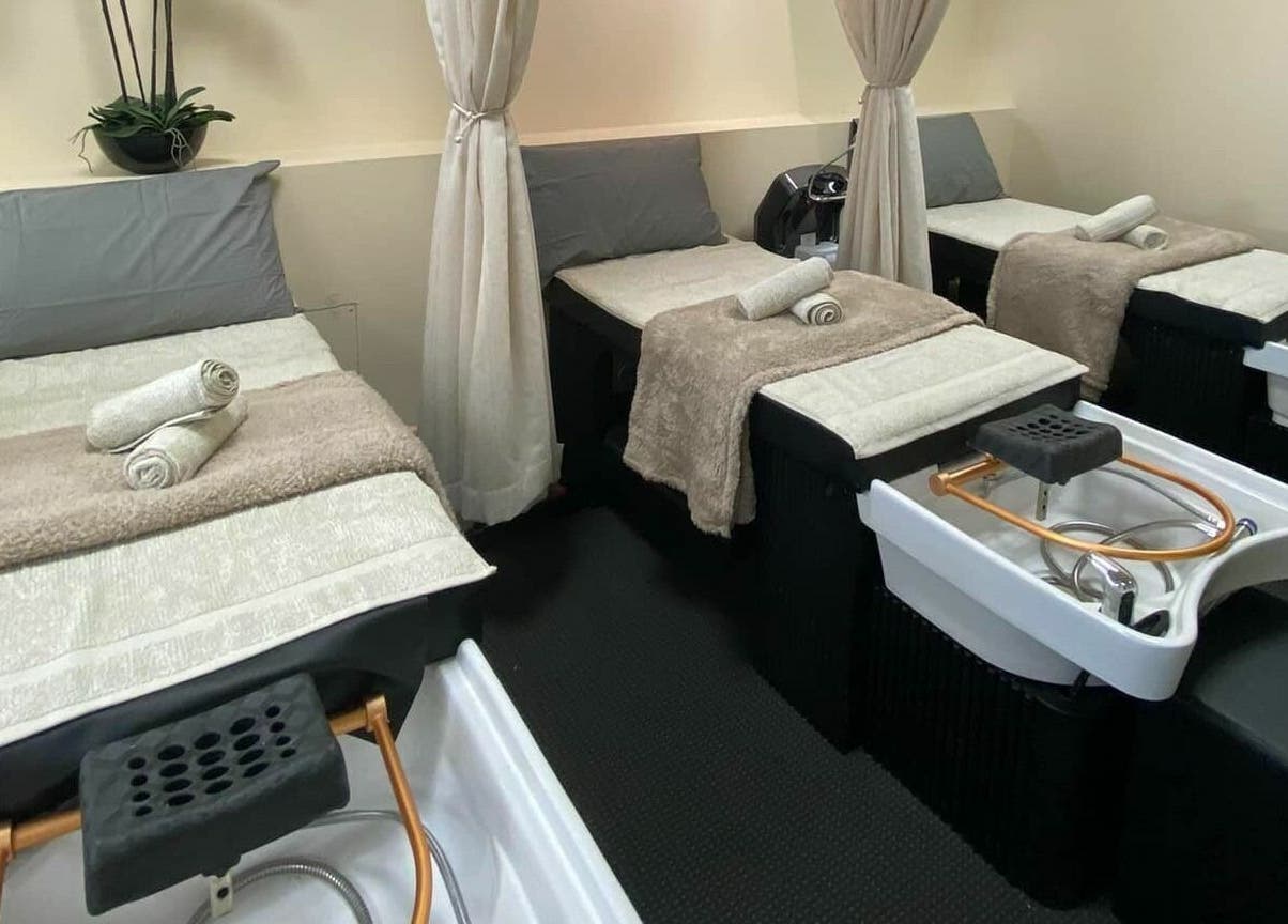 Luxurious spa beds at Tower Beauty Christchurch in Canterbury, NZ offering ultimate relaxation.