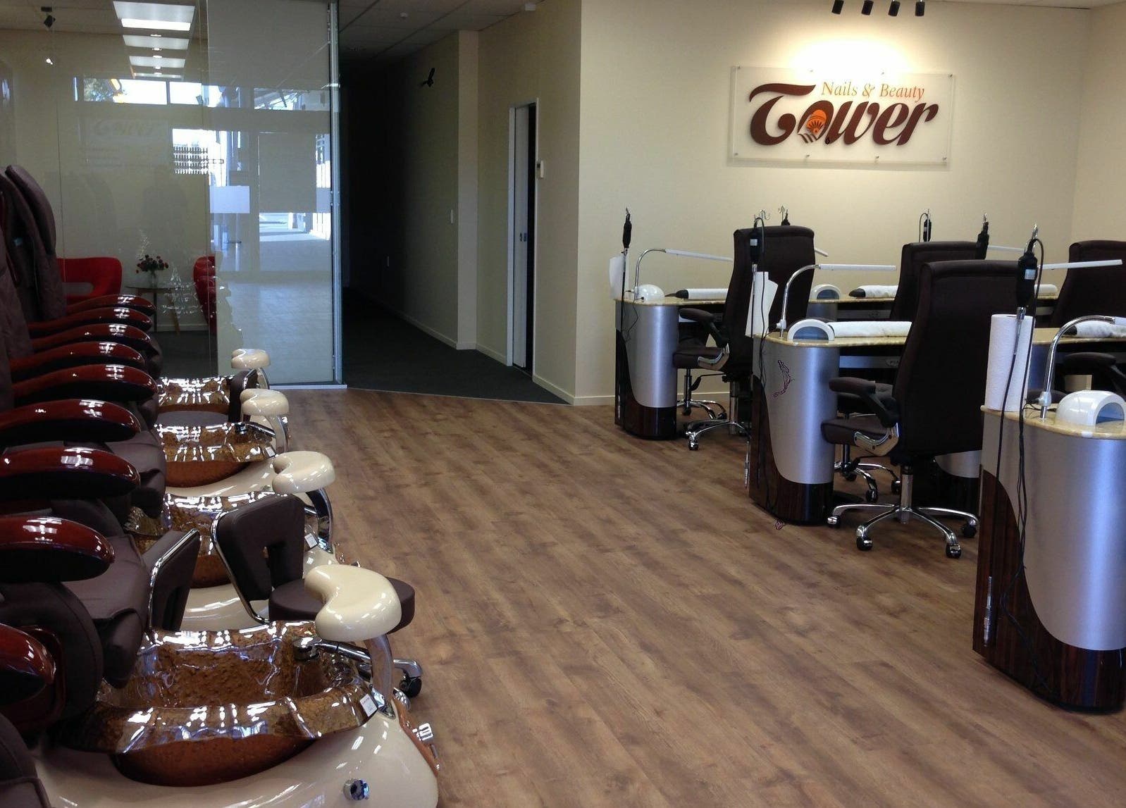 Relax in stylish spa chairs at Tower Beauty Christchurch, Canterbury, NZ. Ultimate wellness experience awaits.