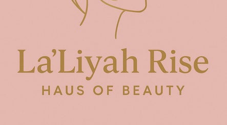 La'Liyah Rise Aesthetics logo on pink background, New York, New York, US.