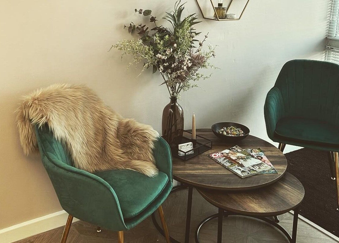 Cozy seating area at Beauty & Holistic Therapy, Thornaby, England, GB with stylish chairs and decor.