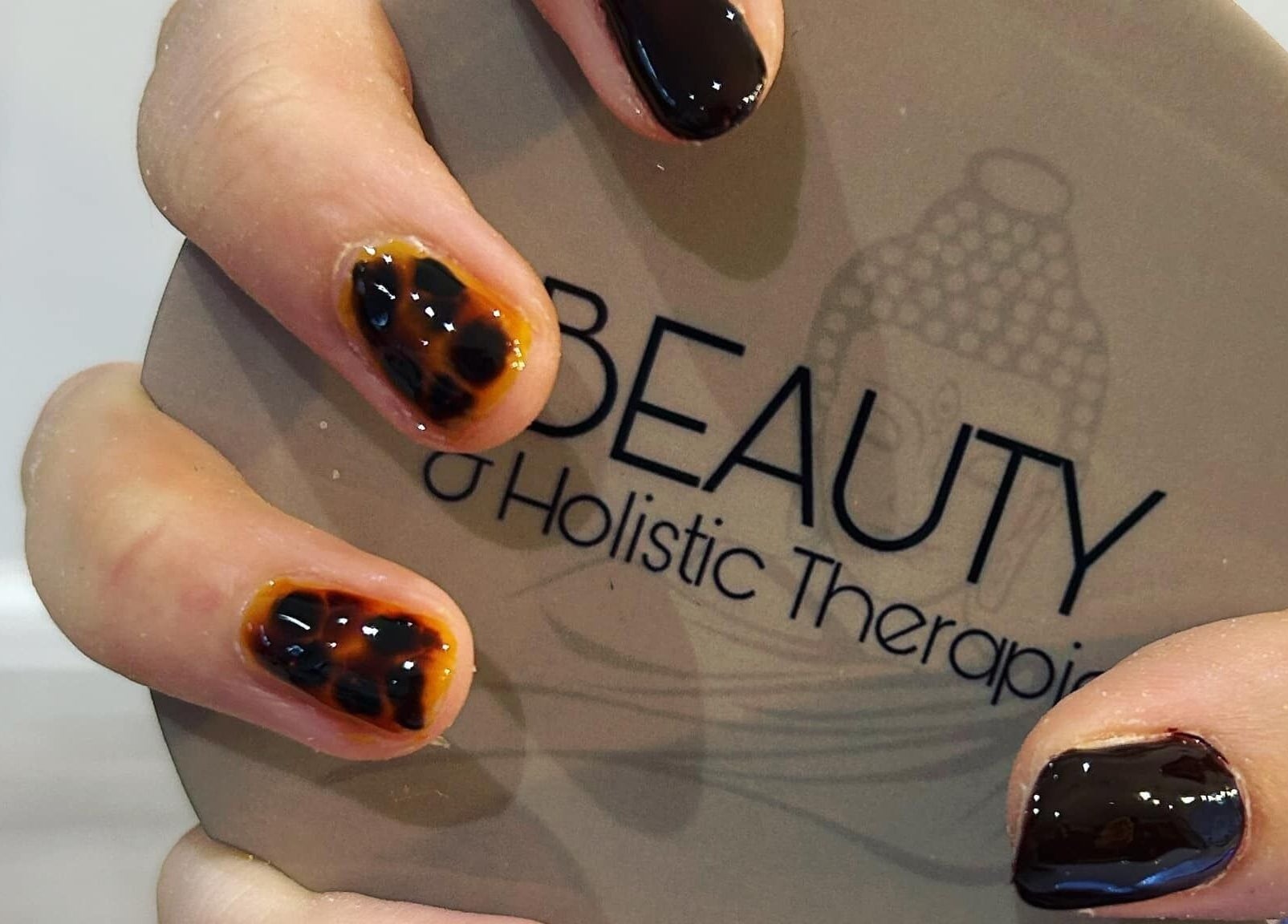 Chic nail art from Beauty & Holistic Therapy, Thornaby, England, GB, featuring elegant tortoise shell design.